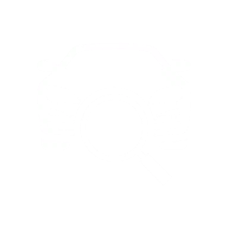 ikona samochodu i lupy